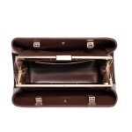 Vintage Leather Frame Top Handle Handbag - Image 4