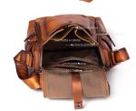Vintage Vegetable Tanned Leather Men's Messenger Bag - Image 10