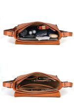 Genuine Leather Fashionable Casual Messenger Bag - Image 10
