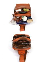 Vintage Leather Practical Men's Shoulder Bag - Image 11