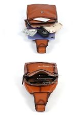Top Grain Leather Men's Casual Chest Bag - Image 11