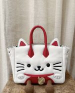 Genuine Leather Lucky Cat Shoulder Bag for Women - Image 7