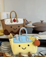 Adorable Chocolate Pudding Satchel Bag with Cherry Charm - Image 4