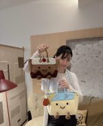 Adorable Chocolate Pudding Satchel Bag with Cherry Charm - Image 6
