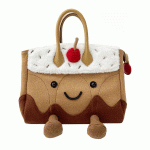 Adorable Chocolate Pudding Satchel Bag with Cherry Charm