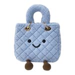 Sea Salt Blue Quilted Smiley Plush Handbag
