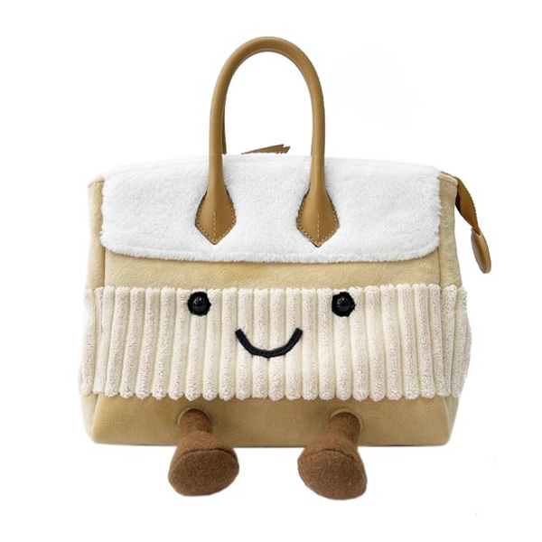 微信图片_20260303092852_758_320 Kawaii Creamy Milk Tea Plush Handbag - Image 1