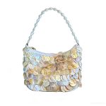 Shimmering Shell Sequin Shoulder Crossbody Bag
