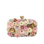 Colorful Floral Beaded Clutch for Weddings