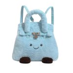 Cute Plush Smiley Face Backpack Tote