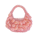 Barbie Pink Shell Beaded Handbag for Women