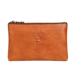 Full Grain Leather Men's Retro Handheld Wallet