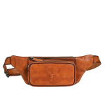 Top Grain Leather Casual Waist Bag for Men