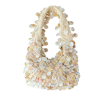 Hand-Woven Natural Shell Pearl Shoulder Bag
