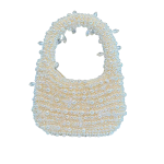 Hand-Woven Pearl Crescent Hobo Bag