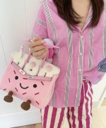 Cute Strawberry Milkshake Plush Handbag - Image 9
