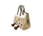 Cute Bubble Tea Plush Handbag – Kawaii Boba Tote Bag - Image 3