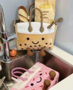 Cute Bubble Tea Plush Handbag – Kawaii Boba Tote Bag - Image 5