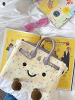 Swiss Candy Sprite Pattern Zipper Closure Handbag - Image 4