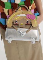 Blonde Bobo Hairstyle Cartoon Leather Handbag - Image 5