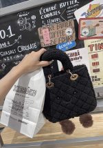 Kawaii Black Fuzzy Smiley Tote Bag - Image 6