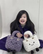 Kawaii Cream Fuzzy Smiley Tote Bag - Image 4