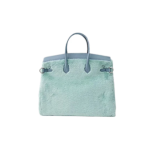 Playful Seafoam Blue Smiley Face Plush TopHandle Bag - Image 2
