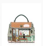 Cute British Pie Shop Cartoon Print Handbag - Image 2