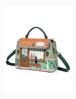Cute British Pie Shop Cartoon Print Handbag - Image 3