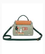 Cute British Pie Shop Cartoon Print Handbag - Image 4