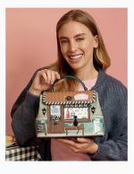Cute British Pie Shop Cartoon Print Handbag - Image 8