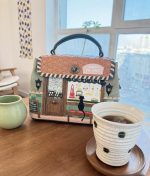 Cute British Pie Shop Cartoon Print Handbag - Image 10