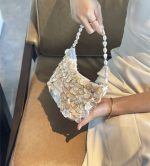 Shimmering Shell Sequin Shoulder Crossbody Bag - Image 5