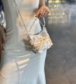 Shimmering Shell Sequin Shoulder Crossbody Bag - Image 9