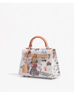 Graffiti Teddy Bear Mini Leather Handbag - Image 2