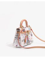 Graffiti Teddy Bear Mini Leather Handbag - Image 3