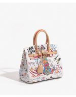 Street Art Inspired Mini Handbag with Teddy Graphic - Image 7