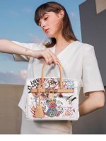 Street Art Inspired Mini Handbag with Teddy Graphic - Image 2
