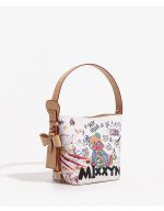 Street Style Graffiti Bucket Bag with Teddy Graphic - Image 2