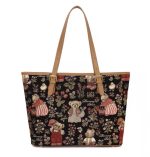 Retro Bear Floral Large Capacity Tote - Image 2