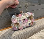 Colorful Floral Beaded Clutch for Weddings - Image 2