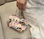 Colorful Floral Beaded Clutch for Weddings - Image 4