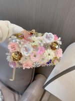 Colorful Floral Beaded Clutch for Weddings - Image 3