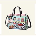 Retro Diner Print Cartoon Tote Bag - Image 2