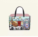 Retro Diner Print Cartoon Tote Bag - Image 4