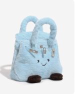 Cute Plush Smiley Face Backpack Tote - Image 7