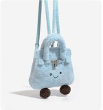 Cute Plush Smiley Face Backpack Tote - Image 8
