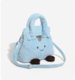 Cute Plush Smiley Face Backpack Tote - Image 9