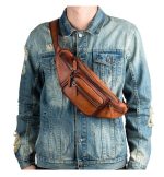 Vintage Vegetable Tanned Leather Waist Bag Chest Bag - Image 3
