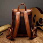 Vintage Tree-Tanned Leather Unisex Backpack - Image 3